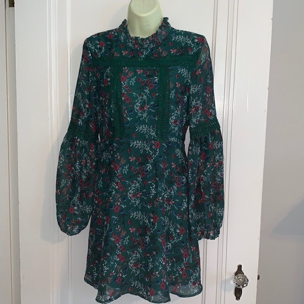 Nwot Free Generation green floral dress
